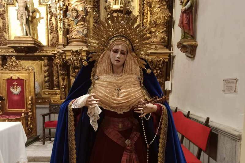 Bendición del Santísimo Cristo del Perdón, de María Santísima de la Amargura y Jesús en la borriquita